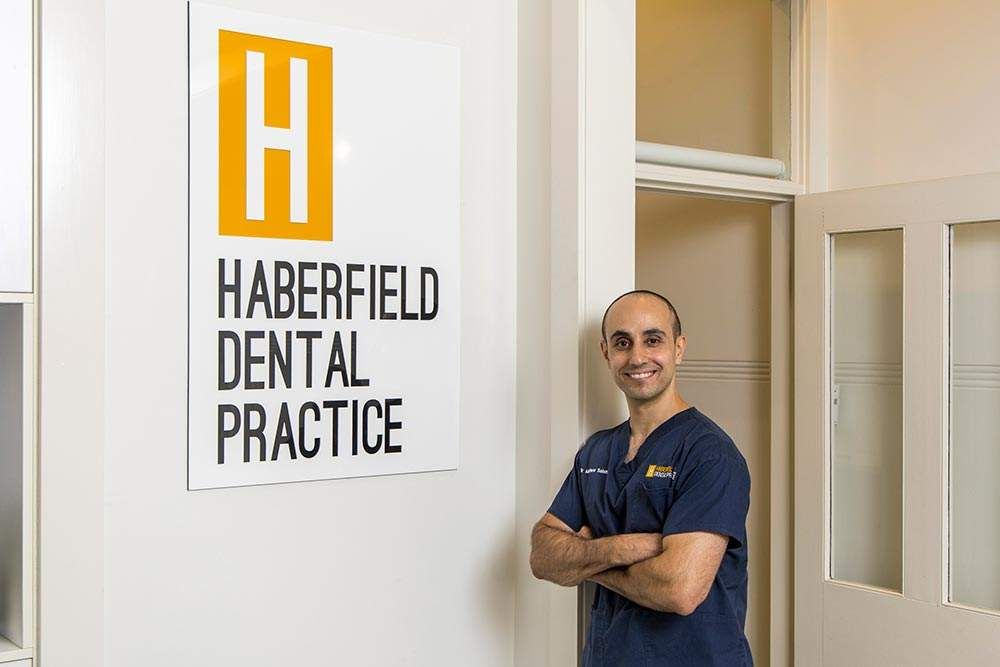 A patient being cared for at Haberfield Dental Practice
